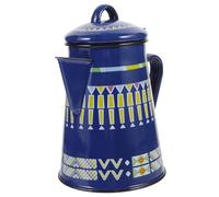 SOLUSTRE Bouilloire Portable Émaillée avec Poignée Brûlure pour Thé et Café Design Étoilé Bleu Facile à Nettoyer et Résistante pour Infusion Maison et Déplacement
