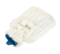 SOLUSTRE Bouillotte Épaisse Housse en Peluche Blanche en Caoutchouc Portable, Capacité aux Deux Tiers, pour Bureau et Voyage, Design Unique et Moelleux Couleur Aléatoire