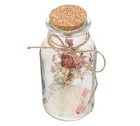SOLUSTRE Bouteille Verre Transparent avec Bouchon Liège Flacon à Souhaits Décoratif pour Fleurs Séchées Suspension Murale Style Aléatoire