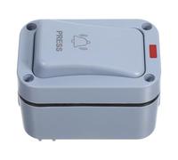 SOLUSTRE Bouton-poussoir Étanche Extérieur en Abs Rectangulaire avec Indicateur Lumineux, Solide pour Chantiers et Écoles, Montage en Surface pour Contrôle D'accès