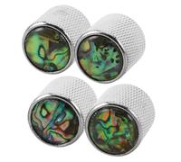 SOLUSTRE Boutons de Guitare Électrique 2 Cm Lot de 4 en Métal Incrustation Réglage de Volume Fluide, Bruit, pour Performances Live et Studio
