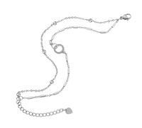 SOLUSTRE Bracelet à Maillons Fins Pour Femmes Élégant En Acier Inoxydable Titanium, Chaîne Ajustable, Bijou Délicat Pour Petits Poignets, Accessoire Mode Polyvalent Pour Usage Quotidien