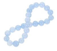 SOLUSTRE Bracelet en Perles de Cristal Naturel Rond Extensible 8 Mm Couleur Aigue-marine, Unisexe Léger et Confortable, Bijou pour Femmes et Hommes, Usage Quotidien et Occasions Festives