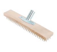 SOLUSTRE Brosse de Désherbage en Fil d'acier Cuivré Jaune pour Jardin et Entre Dalles, Adaptée aux Zones Étroites, Compatible Manches de Balai ou Râteau Standard