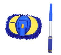 SOLUSTRE Brosse de Lavage Voiture Chenille à Long Manche Alliage Daluminium Balai Polyvalent pour Nettoyage Extérieur Rapide