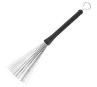 SOLUSTRE Brosse Métallique Rétractable Balai Spécial pour Batterie Jazz et Percussions Crochet Pratique Accessoire Noir Polyvalent pour Batterie en Acier Inoxydable
