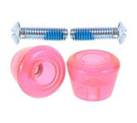 SOLUSTRE Butées de Patinage Professionnelles en PU Rose, Freins de Patins Portables et Résistants à l'usure, Remplaçables pour Rollers avec Vis, 1 Paire