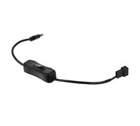 SOLUSTRE Câble Adaptateur Design Plug-and-Play pour Ventilateur USB vers 4 Broches Interrupteur 12v à 5v en Caoutchouc Noir pour Ventilateur Transportable Vacances