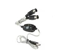 SOLUSTRE Câble Midi vers USB pour Clavier Noir en Cuivre Transmission Midi Stable sans Délai pour Édition Musicale et Travail Partout