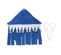 SOLUSTRE Cachette d'angle pour Petits Animaux en Feutre Bleu Léger Trois Côtés, Hauteur Réglable pour Hérissons et Cochons d'Inde