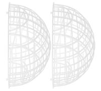 SOLUSTRE Cage à Poulet Sphérique Portable en Plastique Blanc Résistante aux Intempéries, Cage Roulante Ronde pour Poules et Oiseaux en Extérieur et Usage Agricole