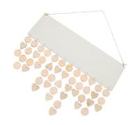 SOLUSTRE Calendrier Anniversaire pour Facile à Réarranger Matériau Synthétique Beige en Bois Plaques Suspendues Décoration et Rappel des Anniversaires