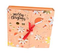 SOLUSTRE Calendrier de Lavent Carton DIY Boîtes Numérotées Vides pour Noël à Remplir Décorations Festives pour Garçon Fille et Famille Couleurs