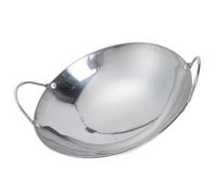 SOLUSTRE Casserole Inox Épaisse Double Poignée Poêle Ronde Anti-éclaboussures pour Casserole Coréenne Polyvalente pour Cuisine Familiale