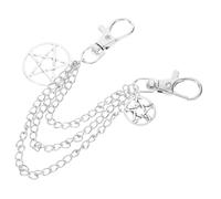 SOLUSTRE Chaîne De Chaussure En Métal Doré Blanc k Décorative Pentagramme Pour Baskets Femme Homme, Breloque Accessoires Chaussures Casual, Bijou Original Style Tendance, Taille Unique