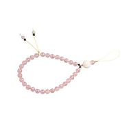 SOLUSTRE Chaîne Décorative pour Téléphone en Cristal Rose Naturel, Lanière Détachable et Anti-perte, pour Paquet à Dos ou Paquet à Main