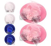 SOLUSTRE Chapeaux pour Poules Bonnet Ajustable, Accessoires Décoratifs pour Poulet, 6 Pièces Colorées sans Corde Élastique, pour Photos Amusantes en Extérieur Couleur Couleur Aléatoire