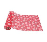 SOLUSTRE Chemin de Table de Noël Imprimé en Tissu Motif Flocon de Neige, Protection les Éclaboussures et Rayures, Décoration Festive pour Restaurant et Hôtel