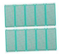 SOLUSTRE Circuit Imprimé Double Face 3x7 2,54 Mm pour Projets Électroniques DIY, Plaque PCB Epoxy Fibre de Verre 10 Pièces, Carte de Prototypage pour Soudure et Maintenance Électronique