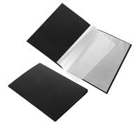 SOLUSTRE Classeur à Papier A4 Noir 2pcs en Pp Léger Finition Mate, Organisateur de Fournitures de Bureau pour École et Bureau, Rangement de Partitions Musicales