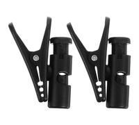 SOLUSTRE Clip de Câble pour Écouteurs 2pcs en Abs Noir, Support Rotatif à 360 Degrés pour Fixer Câble de Casque sur Vêtements, Accessoire Pratique pour Casque et Mp3