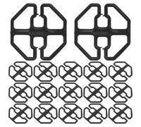 SOLUSTRE Clip de siège inclinable octogonal en Plastique Noir avec Boucle antidérapante - Lot de 100 pièces pour Housses de Fauteuil et Coussins de canapé