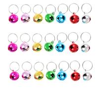 SOLUSTRE Clochettes Décoratives en Métal Édition Spéciale Noël 24 Pièces Multifonctions pour Collier, Adorables Accessoires pour Chats et Chiens pour Intérieur et Bars