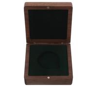 SOLUSTRE Coffret de Rangement en Bois Couvercle Articulé pour Collection de Pièces et Médailles, Protection Élégante et Stockage Pratique Maison ou Salle de Collection