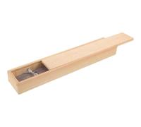 SOLUSTRE Coffret en Bois Marron Élégant pour Pinceau de Calligraphie, Étui à Stylo Unique, Robuste et Délicat, Maison Bureau