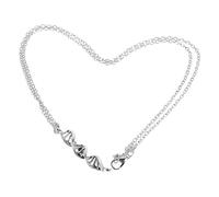 SOLUSTRE Collier Adn Double Hélice 2pcs en Métal Argenté, Pendentif Moléculaire Scientifique, Léger et Confortable pour Usage Quotidien et Événements Scientifiques