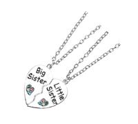 SOLUSTRE Collier Pendentif Cœur Alliage pour Set de Colliers Cœur Assemblés pour Filles Accessoire Amitié Original et Confortable