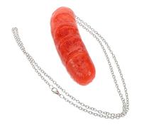 SOLUSTRE Collier Pendentif Hot-dog Réaliste Rouge, Bijou Fête Couple | Style Original et Unique, Usage Quotidien ou Soirée, Plastique et Métal, Accessoire pour Couples