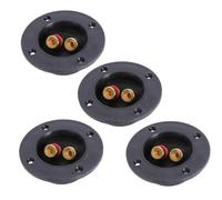 SOLUSTRE Connecteur à Vis Transfert de Signal Boîtier de Haut-Parleur 2 Voies pour en Plastique Noir, 4 Sets, Facile à Installer pour Équipements Audio