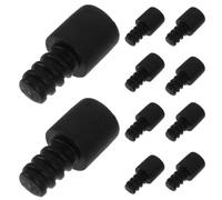 SOLUSTRE Connecteur pour brosse de toilette avec embout fileté et système autobloquant, 10 pièces en plastique pour nettoyage de salle de bain