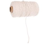 SOLUSTRE Corde Naturelle en Coton 3 MM 200 M pour Décoration et Emballage Présent, Corde à Trois Brins pour Loisirs Créatifs