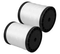 SOLUSTRE Cordeau de Maçonnerie en Nylon Blanc Résistant à L'usure, 2 Rouleaux Faciles à Transporter pour Jardinage et Projets DIY