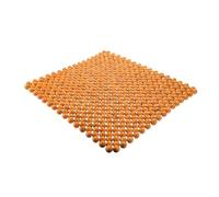 SOLUSTRE Coussin De Siège En Perles De Bois Housse 45x45cm Pour Voiture Et Bateau Confort Massant Aération Et Installation Rapide