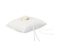 SOLUSTRE Coussin Porte Alliance Mariage Dentelle Blanche Coussin Alliance Vintage pour Cérémonies Plage et Jardin Support Anneaux Doux et Compact pour Fiançailles