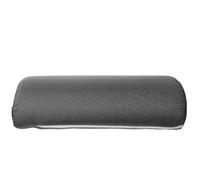 SOLUSTRE Coussin Repose-Pieds Demi-Cylindre Ergonomique en Tissu Antidérapant Noir, Coussin de Maintien des Pieds pour Bureau, Soutien Confortable pour Jambes Fatiguées, Travail Assis