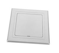 SOLUSTRE Couvercle D'accès Réglable et Réutilisable en Abs Argenté pour Canalisation Murale Carrée, Cuisine et Rénovation de Salle de Bain