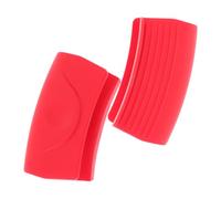 SOLUSTRE Couvre Poignée Silicone Résistant Chaleur pour Casseroles et Poêles Antidérapant et Flexible Protection Main Sécurisée pour Ustensiles Cuisine Lot de Rouge