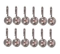 SOLUSTRE Crochets de Bain Rétro Lot de 12 en Alliage de Zinc Surface Lisse et Facile à Détacher Accessoires Décoratifs pour Rideaux de Salle de Bain