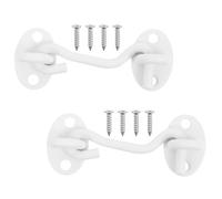 SOLUSTRE Crochets de Cabine en Acier Inoxydable 2 Pcs, Serrure de Porte Renforcée pour Fenêtres et Granges, Design Moderne et Résistant aux Rayures