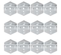 SOLUSTRE Crochets de Garage en Acier Argenté 12pcs, Crochets Doubles et Simples de 50mm, Surface Traitée, Fixation Solide pour Organisation Moderne des Outils