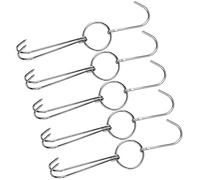 SOLUSTRE Crochets Doubles En Acier Inoxydable 5pcs Pour Bacon Chinois Saucisses Et Canard Rôti Accessoires De Grilling Et Barbecue Résistants À La Chaleur 9.06 Pouces