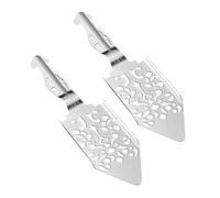 SOLUSTRE Cuillères à Absinthe pour Préparation et Mélange Uniforme Lot de 2 en Acier Inoxydable Argenté Filtre Perforé, Infuseur Pratique de L'absinthe à Domicile