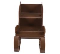 SOLUSTRE Décoration Sapin Noël Traîneau Miniature Marron Ornement de Table Stable pour Fête et Maison Charm Noël Élégant et Fin