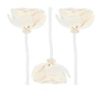 SOLUSTRE Diffuseur D'arômes sans Flamme avec Corde en Coton 3 Pièces de Fleur de Camélia Libération Continue de Parfum, Décoratif pour Maison et Bureau