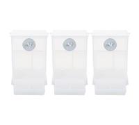 SOLUSTRE Distributeur Automatique de Nourriture Compartiment Collecteur de Coques pour Perroquet en Acrylique 3pcs pour Balcon et Terrasse