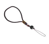 SOLUSTRE Dragonne Téléphone Portable Légère avec Charme Bodhi Décoration Pratique et Support Poignet Tour de Cou Court Noir Élégant Accessoire pour Smartphone